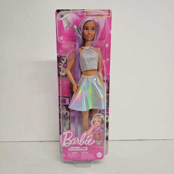 Barbie You Can Be Anything Doll Pop Star Doll Microphone Stand Accessories FXN98 - Picture 1 of 8